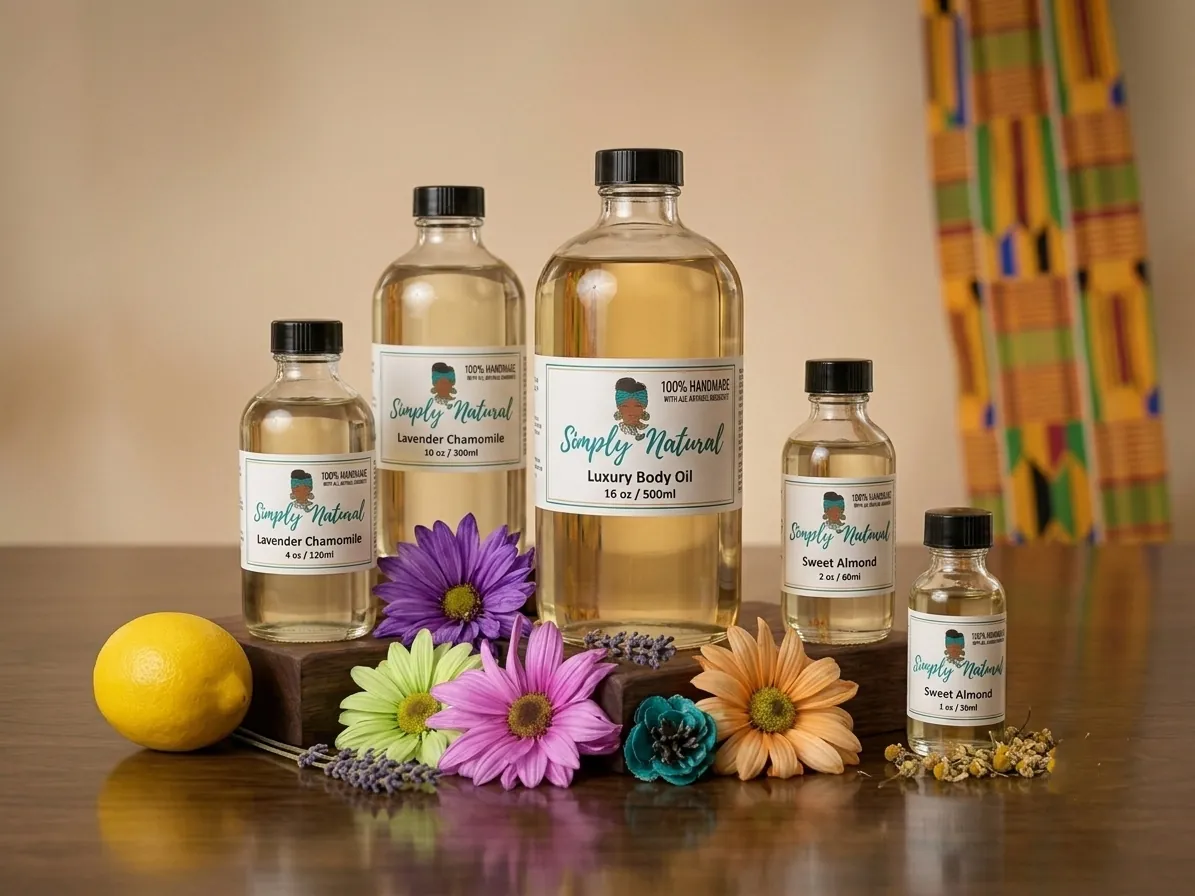 Simply Natural Body Oils Mockup Imaging